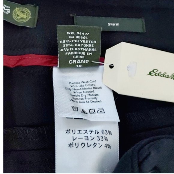 NWT Women's "Eddie Bauer" Black 2 pc Suit/Shaw Fit trousers & Jacket Sz 16 Tall - Picture 14 of 16